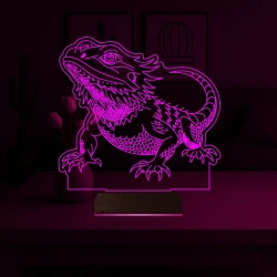 Kertenkele Bukalemun 3D Lamba - Masa Gece Lambası Kertenkele Bukalemun 3D Lamba - Masa Gece Lambası
