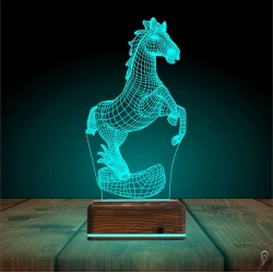 Şahlayan At 3D Lamba - Masa Gece Lambası Şahlayan At 3D Lamba - Masa Gece Lambası