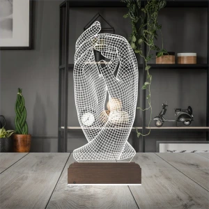Elele Sevgiliye Hediye 3D Lamba - Masa Gece Lambası Elele Sevgiliye Hediye 3D Lamba - Masa Gece Lambası