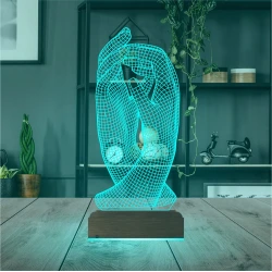 Elele Sevgiliye Hediye 3D Lamba - Masa Gece Lambası Elele Sevgiliye Hediye 3D Lamba - Masa Gece Lambası