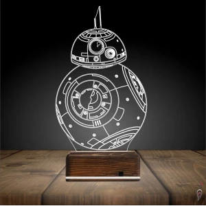 Sw Robot BB8 3D Lamba - Masa Gece Lambası Sw Robot BB8 3D Lamba - Masa Gece Lambası