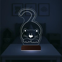 Kedi Kedicik Çocuk Odası 3D Lamba - Masa Gece Lambası Kedi Kedicik Çocuk Odası 3D Lamba - Masa Gece Lambası
