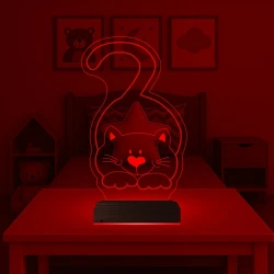 Kedi Kedicik Çocuk Odası 3D Lamba - Masa Gece Lambası Kedi Kedicik Çocuk Odası 3D Lamba - Masa Gece Lambası