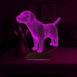 Köpek Tasarım 3D Lamba - Masa Gece Lambası Köpek Tasarım 3D Lamba - Masa Gece Lambası