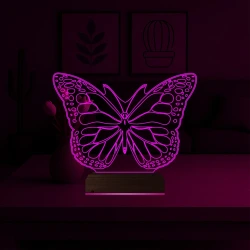 Kelebek 3D Lamba - Masa Gece Lambası Kelebek 3D Lamba - Masa Gece Lambası