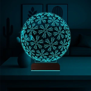 Kar Tanesi 3D Lamba - Masa Gece Lambası Kar Tanesi 3D Lamba - Masa Gece Lambası