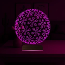 Kar Tanesi 3D Lamba - Masa Gece Lambası Kar Tanesi 3D Lamba - Masa Gece Lambası
