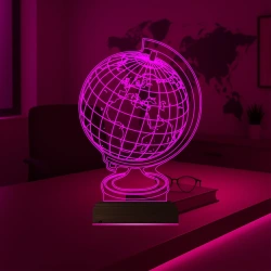Dünya Ofis Hediye 3D Lamba - Masa Gece Lambası Dünya Ofis Hediye 3D Lamba - Masa Gece Lambası