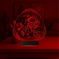 Astronot Uzay 3D Lamba - Masa Gece Lambası Astronot Uzay 3D Lamba - Masa Gece Lambası