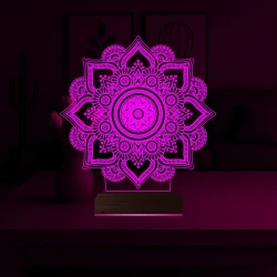 Mandala 3D Lamba - Masa Gece Lambası Mandala 3D Lamba - Masa Gece Lambası