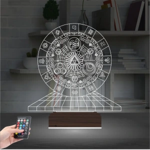 Zaman Kapısı Mistik Astroloji 3D Lamba - Masa Gece Lambası Zaman Kapısı Mistik Astroloji 3D Lamba - Masa Gece Lambası