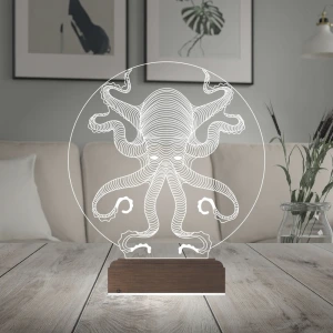 Ahtapot Şekilli 3D Lamba - Masa Gece Lambası Ahtapot Şekilli 3D Lamba - Masa Gece Lambası