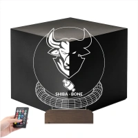 Crypto Shiba Bone Coin Kripto Finans 3D Lamba - Masa Gece Lambası