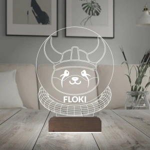 Crypto Floki Coin Kripto Finans 3D Lamba - Masa Gece Lambası Crypto Floki Coin Kripto Finans 3D Lamba - Masa Gece Lambası