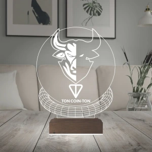 Crypto Ton Coin Kripto Finans 3D Lamba - Masa Gece Lambası Crypto Ton Coin Kripto Finans 3D Lamba - Masa Gece Lambası