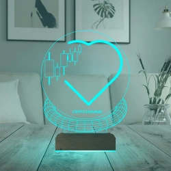 Crypto Maniac Kripto Manyağı 3D Lamba - Masa Gece Lambası Crypto Maniac Kripto Manyağı 3D Lamba - Masa Gece Lambası