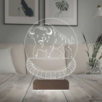 Bufalo Tasarım 3D Lamba - Masa Gece Lambası