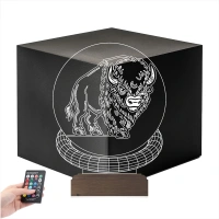 Bizon Tasarım 3D Lamba - Masa Gece Lambası