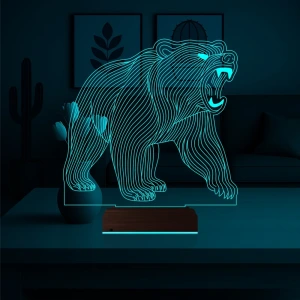 Ayı Bear Tasarım 3D Lamba - Masa Gece Lambası Ayı Bear Tasarım 3D Lamba - Masa Gece Lambası