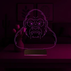 Goril Gorilla 3D Lamba - Masa Gece Lambası Goril Gorilla 3D Lamba - Masa Gece Lambası