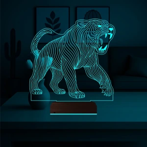 Kaplan 3D Lamba - Masa Gece Lambası Kaplan 3D Lamba - Masa Gece Lambası
