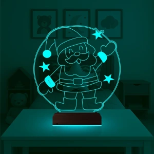 Çocuk Odası Noel Baba Yılbaşı Hediyesi 3D Lamba - Masa Gece Lambası Çocuk Odası Noel Baba Yılbaşı Hediyesi 3D Lamba - Masa Gece Lambası