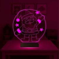 Çocuk Odası Noel Baba Yılbaşı Hediyesi 3D Lamba - Masa Gece Lambası