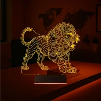 Aslan Taraftar Futbol Cimbom 3D Lamba - Masa Gece Lambası