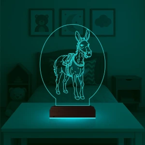 Çocuk Odası Eşek 3D Lamba - Masa Gece Lambası Çocuk Odası Eşek 3D Lamba - Masa Gece Lambası