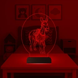 Çocuk Odası Eşek 3D Lamba - Masa Gece Lambası Çocuk Odası Eşek 3D Lamba - Masa Gece Lambası