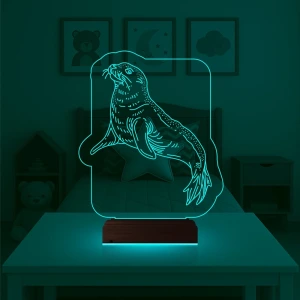 Çocuk Odası Fok 3D Lamba - Masa Gece Lambası Çocuk Odası Fok 3D Lamba - Masa Gece Lambası