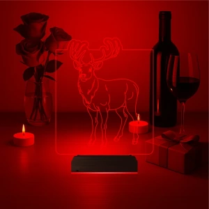 Geyik 3D Lamba - Masa Gece Lambası Geyik 3D Lamba - Masa Gece Lambası