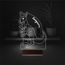 Çocuk Odası Kanguru Yavru Kanguru 3D Lamba - Masa Gece Lambası Çocuk Odası Kanguru Yavru Kanguru 3D Lamba - Masa Gece Lambası