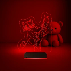 Çocuk Odası Rakun 3D Lamba - Masa Gece Lambası Çocuk Odası Rakun 3D Lamba - Masa Gece Lambası