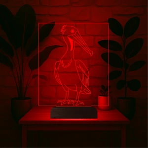 Dekoratif Pelikan Kuş 3D Lamba - Masa Gece Lambası Dekoratif Pelikan Kuş 3D Lamba - Masa Gece Lambası
