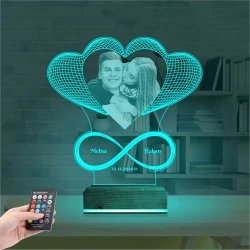 Kalp Sevgiliye Hediye Fotoğraflı 3D Lamba - Masa Gece Lambası Kalp Sevgiliye Hediye Fotoğraflı 3D Lamba - Masa Gece Lambası