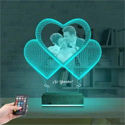 Kalp Sevgiliye Hediye Fotoğraflı 3D Lamba - Masa Gece Lambası Kalp Sevgiliye Hediye Fotoğraflı 3D Lamba - Masa Gece Lambası
