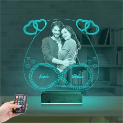 Kalp Sevgiliye Hediye Fotoğraflı 3D Lamba - Masa Gece Lambası Kalp Sevgiliye Hediye Fotoğraflı 3D Lamba - Masa Gece Lambası