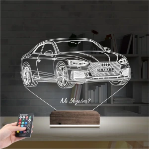 Spor Araba Audi Kişiye Özel 3D Lamba - Masa Gece Lambası Spor Araba Audi Kişiye Özel 3D Lamba - Masa Gece Lambası
