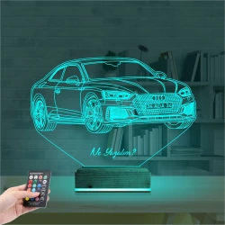 Spor Araba Audi Kişiye Özel 3D Lamba - Masa Gece Lambası Spor Araba Audi Kişiye Özel 3D Lamba - Masa Gece Lambası