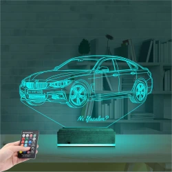Araba Bmw 4.20 Kişiye Özel 3D Lamba - Masa Gece Lambası