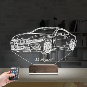 Araba Bmw M8 Kişiye Özel 3D Lamba - Masa Gece Lambası Araba Bmw M8 Kişiye Özel 3D Lamba - Masa Gece Lambası
