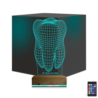 Diş Hekimi Hediye Kişiye Özel 3D Lamba - Masa Gece Lambası