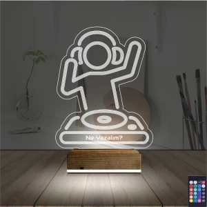 Dj Mixer Kişiye Özel 3D Lamba - Masa Gece Lambası Dj Mixer Kişiye Özel 3D Lamba - Masa Gece Lambası