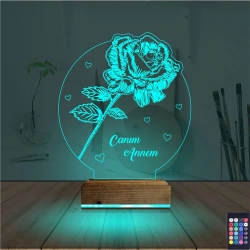 Gül Canım Annem Kişiye Özel 3D Lamba - Masa Gece Lambası Gül Canım Annem Kişiye Özel 3D Lamba - Masa Gece Lambası