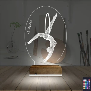 Jimnastik Kişiye Özel 3D Lamba - Masa Gece Lambası Jimnastik Kişiye Özel 3D Lamba - Masa Gece Lambası