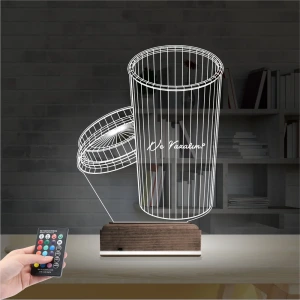 Kahve Kişiye Özel 3D Lamba - Masa Gece Lambası Kahve Kişiye Özel 3D Lamba - Masa Gece Lambası