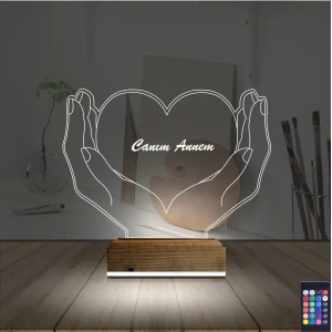 Kalp Sevgiliye Hediye Kişiye Özel 3D Lamba - Masa Gece Lambası Kalp Sevgiliye Hediye Kişiye Özel 3D Lamba - Masa Gece Lambası