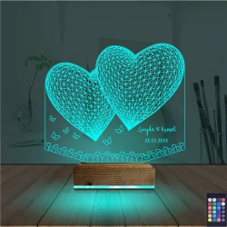 Kalp Sevgiliye Hediye Kişiye Özel 3D Lamba - Masa Gece Lambası Kalp Sevgiliye Hediye Kişiye Özel 3D Lamba - Masa Gece Lambası