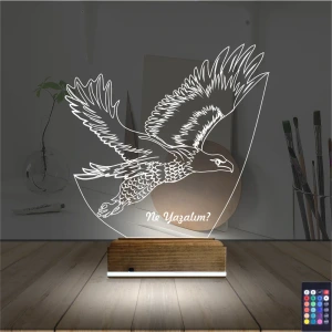Kartal Taraftar Kişiye Özel 3D Lamba - Masa Gece Lambası Kartal Taraftar Kişiye Özel 3D Lamba - Masa Gece Lambası